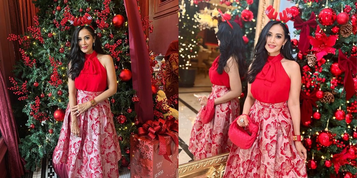 7 Photos of Diah Permatasari at Her Bestie's Christmas Lunch Despite Different Beliefs, Maintaining 40 Years of Friendship