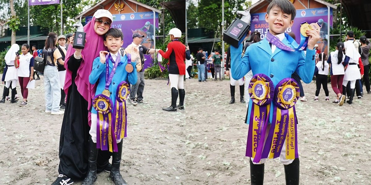 7 Portraits of Djalu Hakim, Son of Irfan Hakim, Who Won a Horse Riding Competition, Flooded with Praise for the Cool Son of His Father