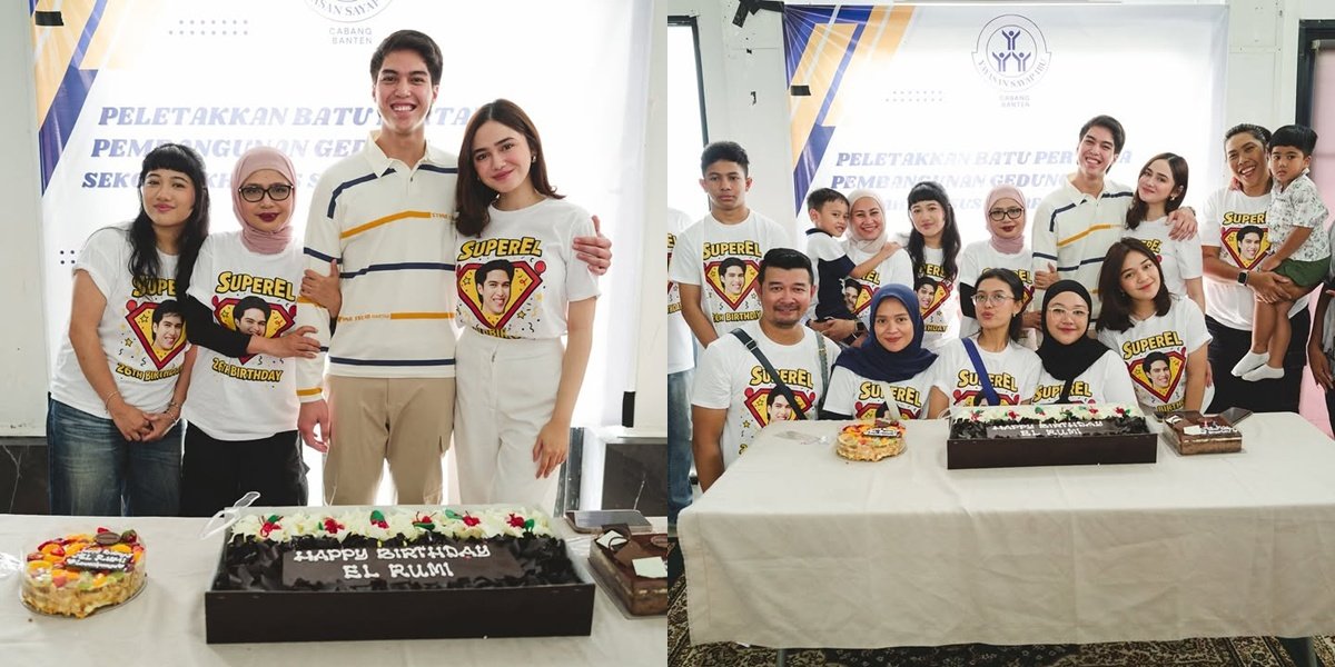 7 Photos of El Rumi Celebrating His Birthday with Foundation Children, Syifa Hadju Steadily Accompanies