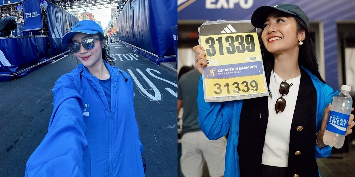 7 Photos of Febby Rastanty Successfully Completing Her Fifth Marathon, Realizing Her Dream on Kartini Day