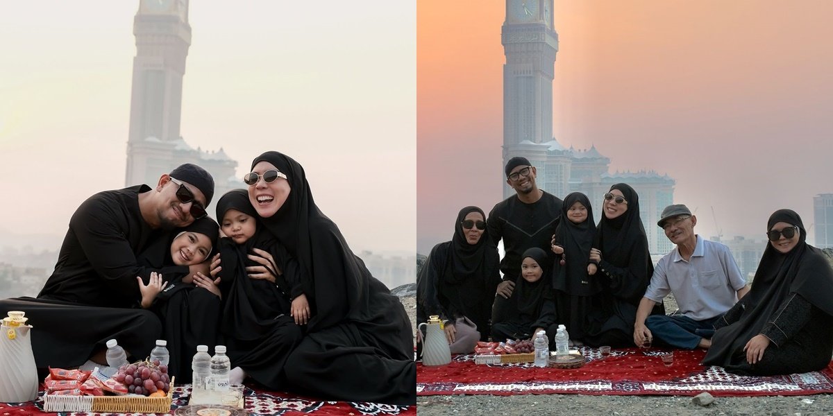 7 Photos of Fitri Tropica Performing Umrah with Complete Family, Bringing Children, Husband, and Parents - Missing the Opportunity to Return Again