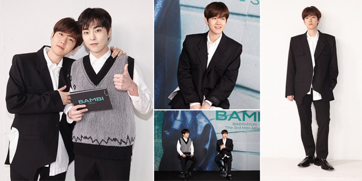 7 Handsome Portraits of Baekyun EXO at 'BAMBI' Press Conference, Accompanied by Xiumin who Serves as MC