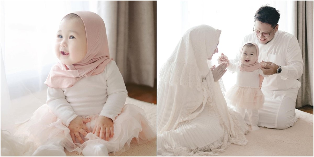 7 Adorable Portraits of Baby Rumi, Dian Pelangi's Child, Wearing Hijab, Netizens Focus on the Little One's Sweet Smile