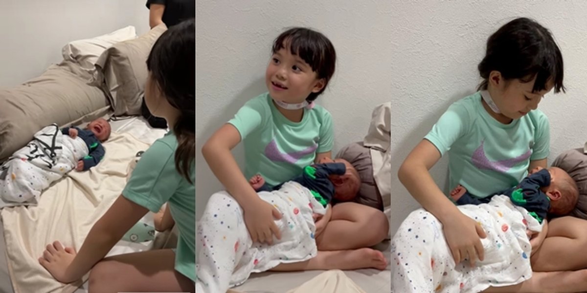 7 Adorable Portraits of Gempi When Carrying Baby Rayyanza, Happy Even Though It's Only for a Short Time - Admitting She Wants to Have Her Own Sibling