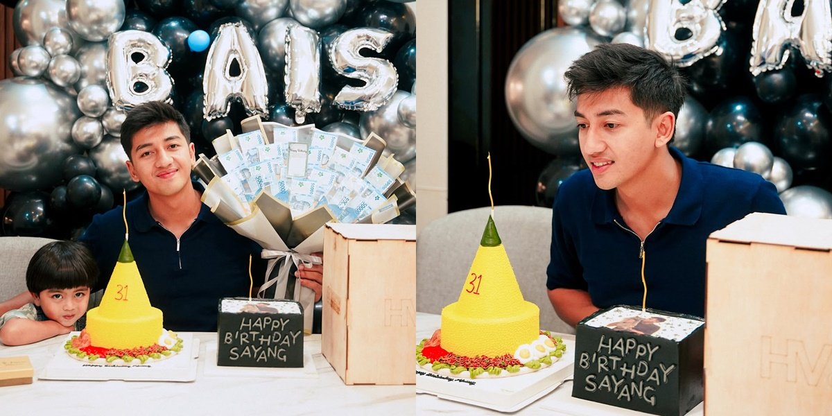 7 Photos of Harris Vriza's 31st Birthday, Celebrated Simply with Tumpeng Rice and a Cash Bouquet