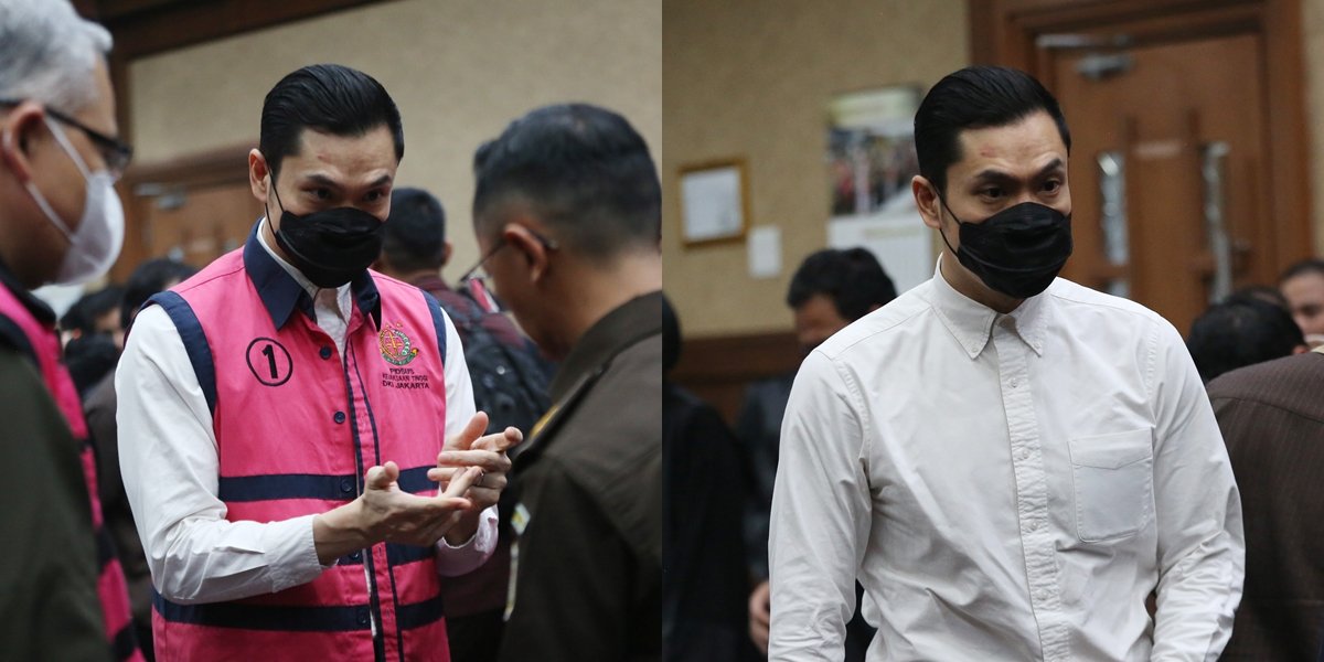 7 Portraits of Harvey Moeis Attending the Charges Hearing in the Tin Corruption Case, Appearing Neat in a White Shirt and Black Mask 