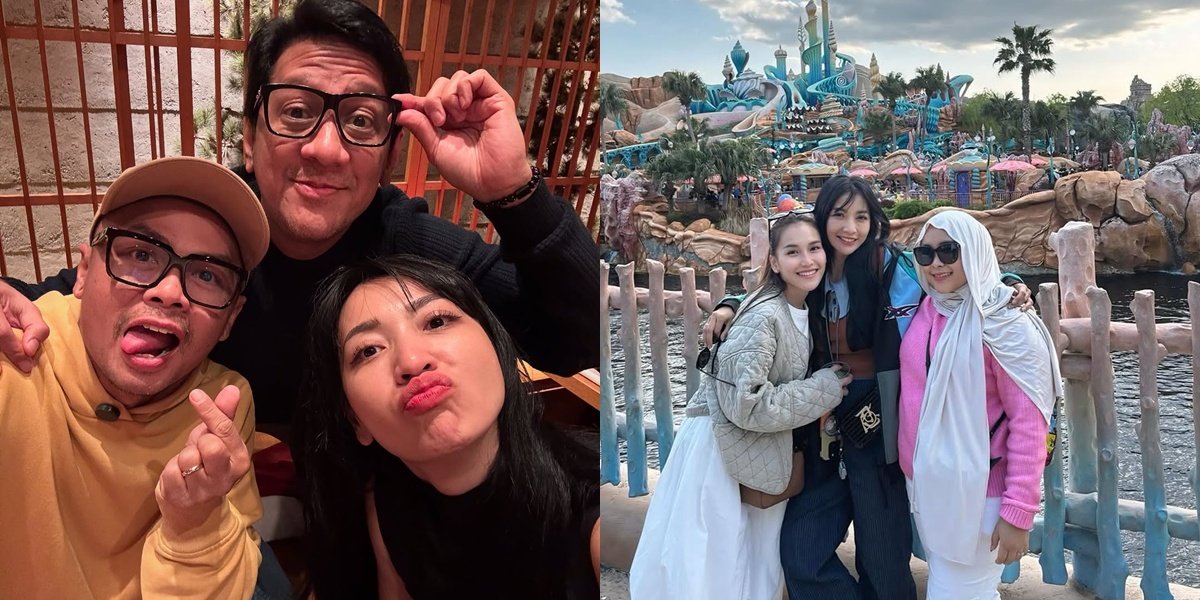 7 Photos of Hesti Purwadinata's Vacation in Japan, Meeting Ayu Ting Ting, Wendi Cagur, Surya Insomnia, and Andre Taulany