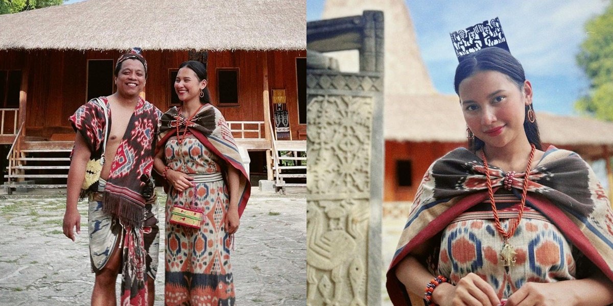 7 Beautiful Photos of Indah Permatasari Looking Stunning in Ethnic Cloth in Sumba, Her Charm is Praised Like a Queen