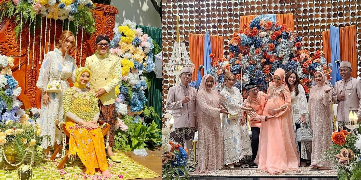 7 Photos of Inul Daratista at the Mitoni Ceremony of Danang Pradana's Wife, Participating in the Siraman Procession and Offering Prayers