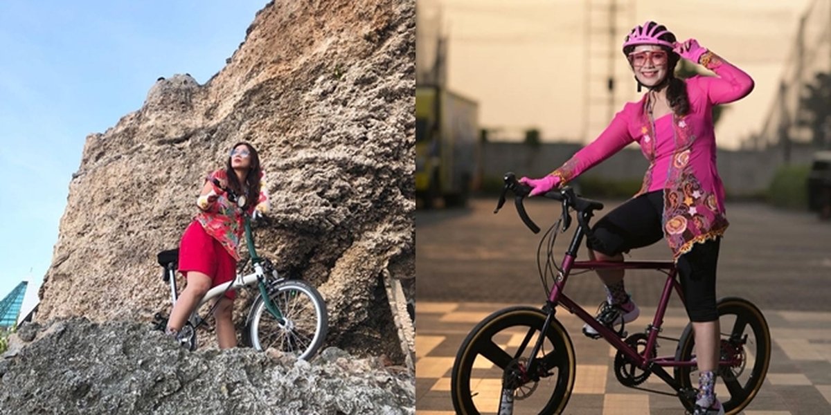 7 Portraits of Irene Librawati, Star of the Soap Opera 'NALURI HATI', Riding a Bicycle, Her Eccentric Style - Still Beautiful