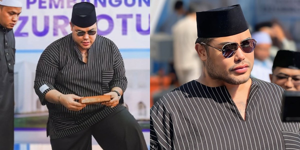 7 Photos of Ivan Gunawan Laying the First Stone, Inaugurating a Mosque at His Boarding School Before Departing for Hajj