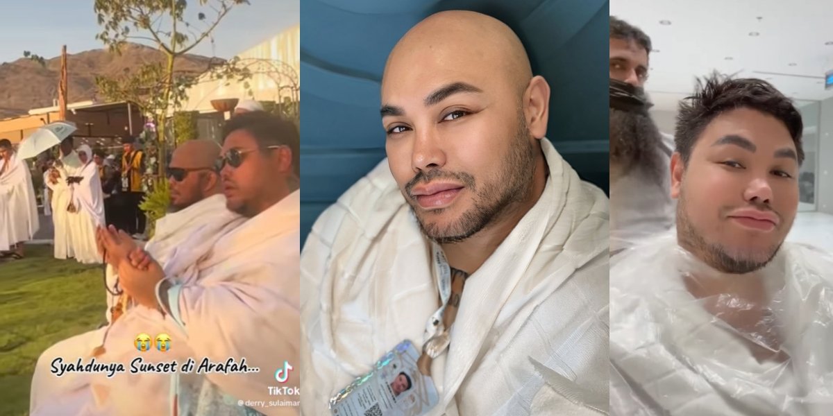 7 Portraits of Ivan Gunawan Appearing with a Bald Head After Completing Hajj 2025