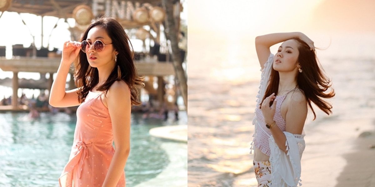 7 Portraits of Jennifer Eve, Star of the Soap Opera 'NALURI HATI', on Vacation in Bali, Showing off Beautiful Hair with Elegant Outfits