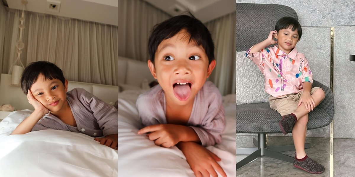 7 Portraits of Andien's First Child who is Now a Handsome Toddler, Resembling His Mother - Loving His Sibling