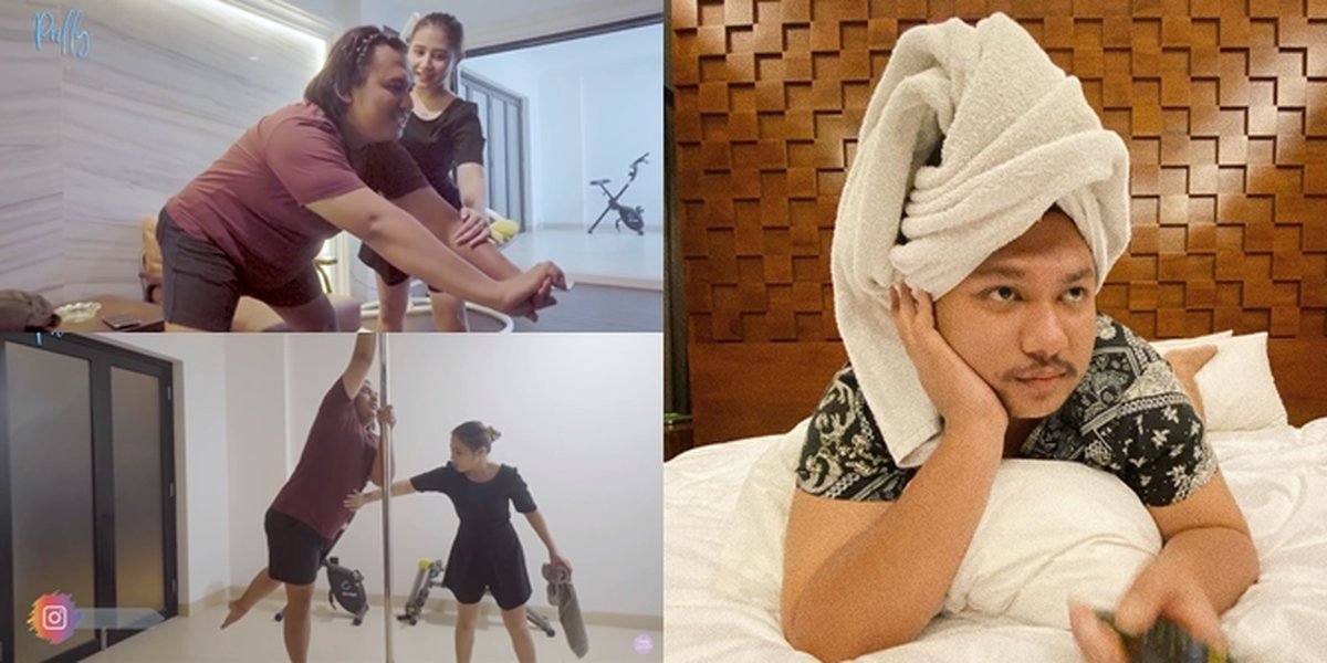 7 Portraits of Keanu Agl Trying Pole Dance with Prilly Latuconsina, Managed to Succeed Despite Feeling Tortured