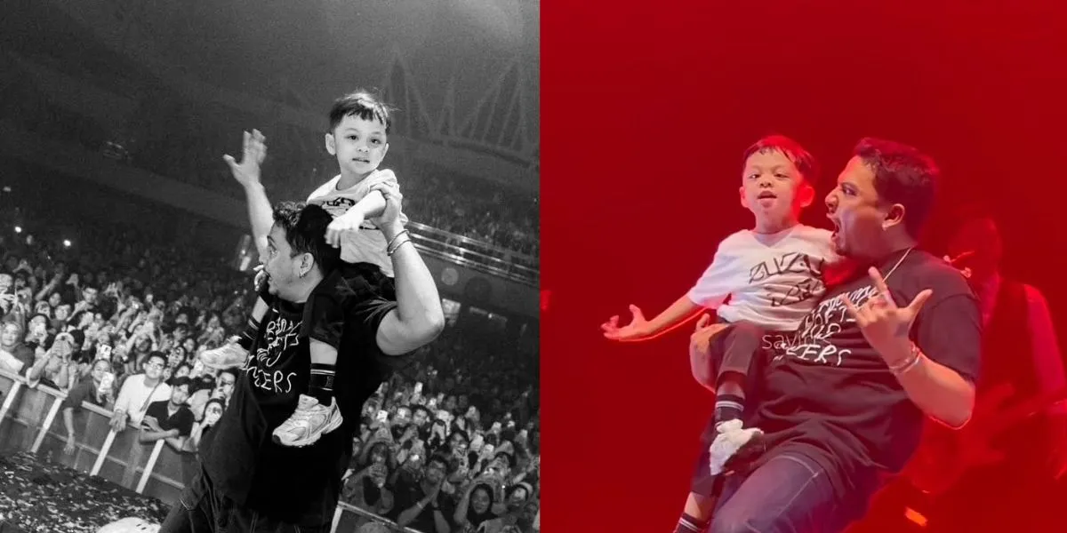 7 Photos of Sal Priadi's Close Relationship with His Son, Barat Confidently Sings on Stage