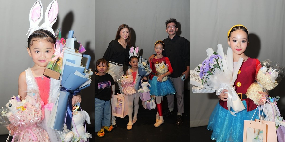 7 Photos of Ruben Onsu's Two Daughters at the Ballet Show, Thalia Looks Beautiful with Full Makeup Making Her Unrecognizable - Thania Adorable with Bunny Ears