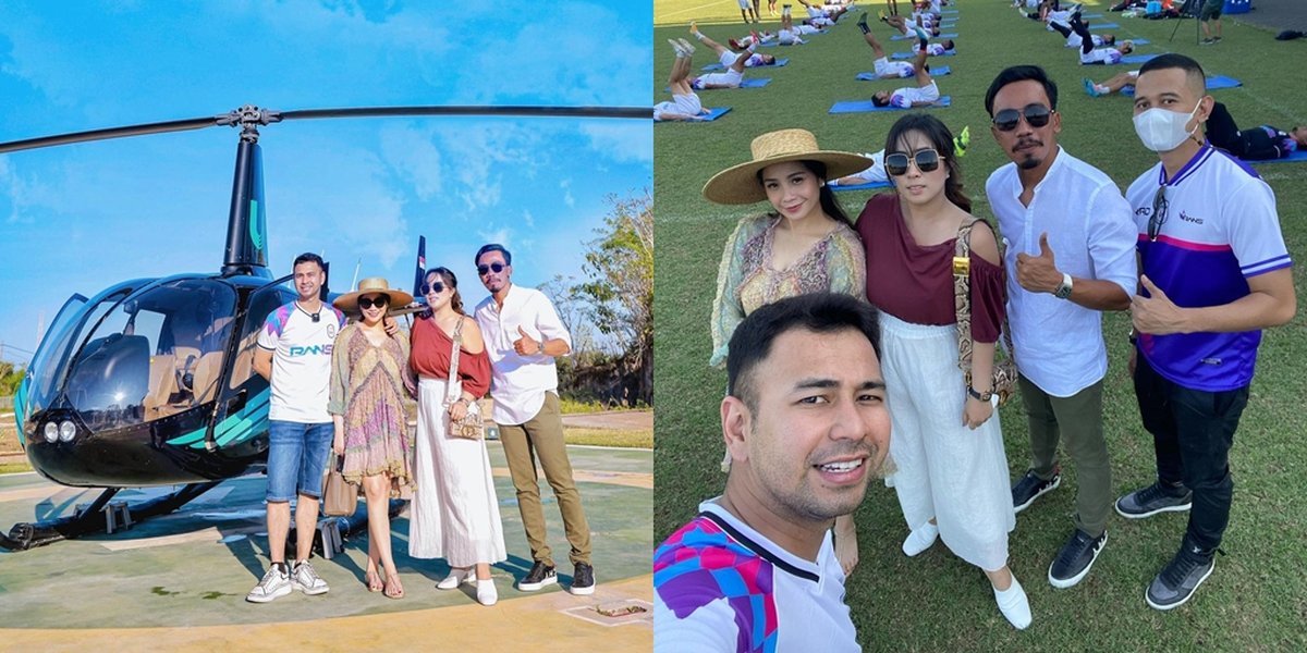 7 Recent Activities Portraits of Raffi Ahmad and Nagita Slavina in Bali, Riding a Helicopter - Monitoring RANS FC Training