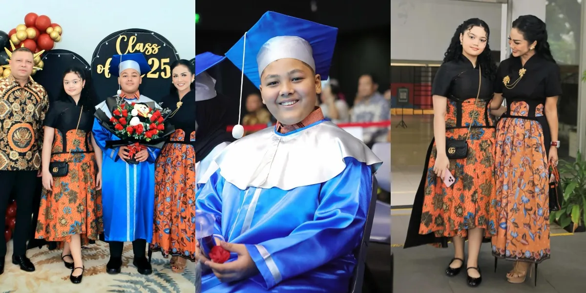 7 Photos of Kellen Lemos, Kris Dayanti's Child, Graduating from Elementary School, Amora's Beauty is Eye-Catching