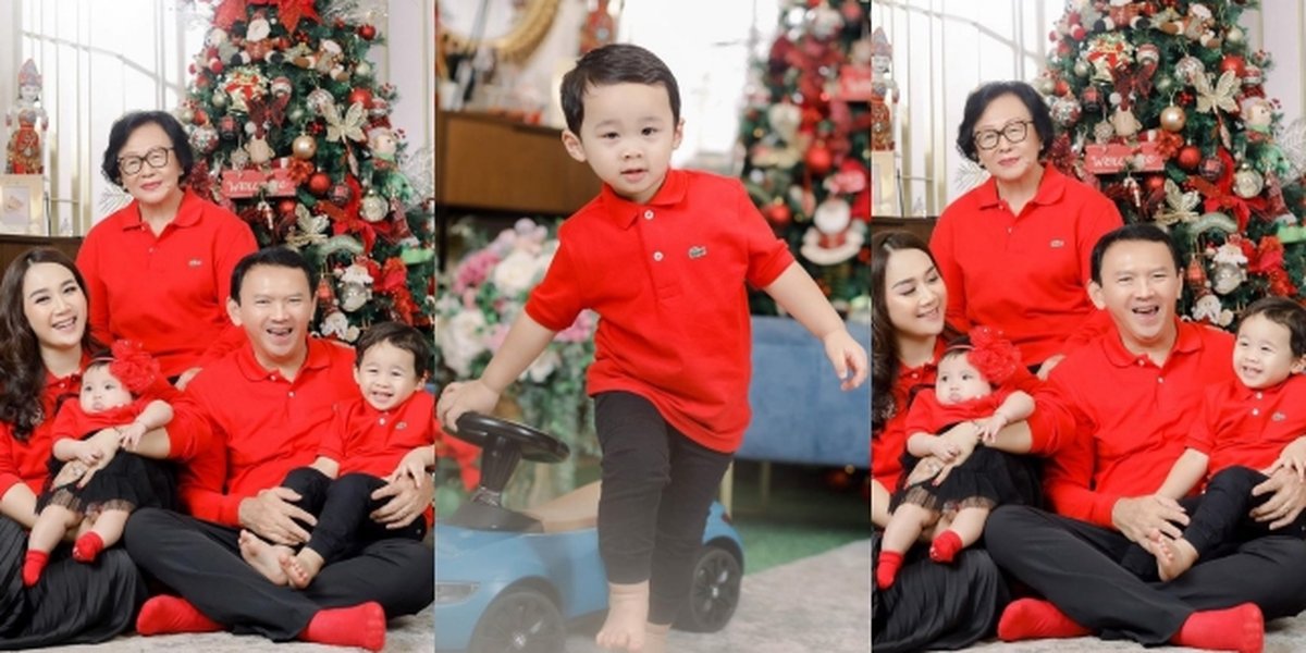 Vibrant All Red, Peek at 7 Special Edition Christmas Family Portraits of Ahok - Yosafat and Baby Sarah's Adorableness Caught Attention
