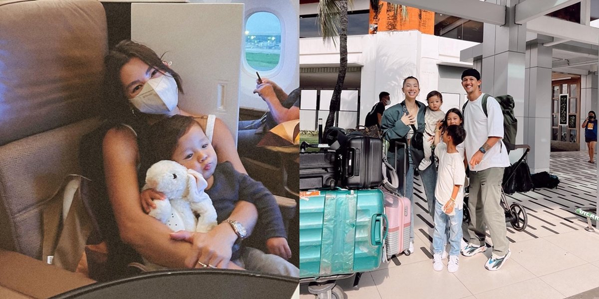 7 Portraits of Jennifer and Irfan Bachdim's Family Departing for a Vacation in the Netherlands, Happy and Delighted - Kiyoji Kaynen's Smile is So Cute