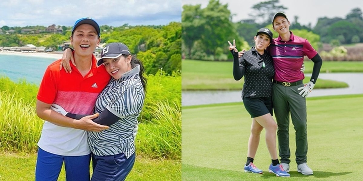 7 Portraits of Ussy Sulistiawaty and Andhika Pratama's Intimacy on the Golf Course, So Cute Like Pubescent Teenagers - Almost Kissing