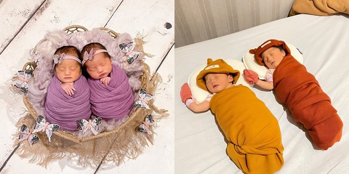 7 Portraits of Tasya Kamila's Newly Born Twin Nieces, Beautiful and Adorable - Cheeky and Cute