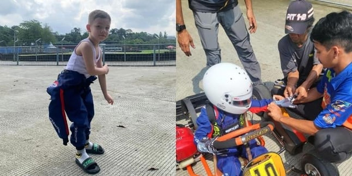 7 Cool Portraits of Lucio, Celine Evangelista's Third Child, Training for Racing, Said to be the Most Handsome Future Racer