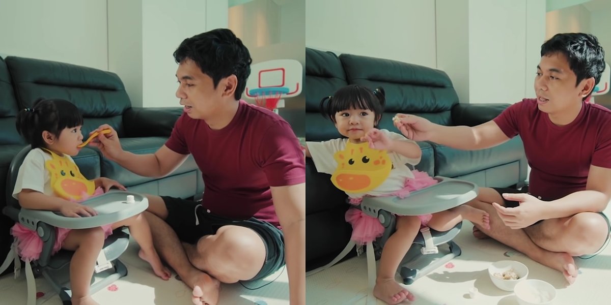 7 Hilarious Portraits of Raditya Dika Trying to Babysit All Day, Admitting it's Difficult and Requires Patience