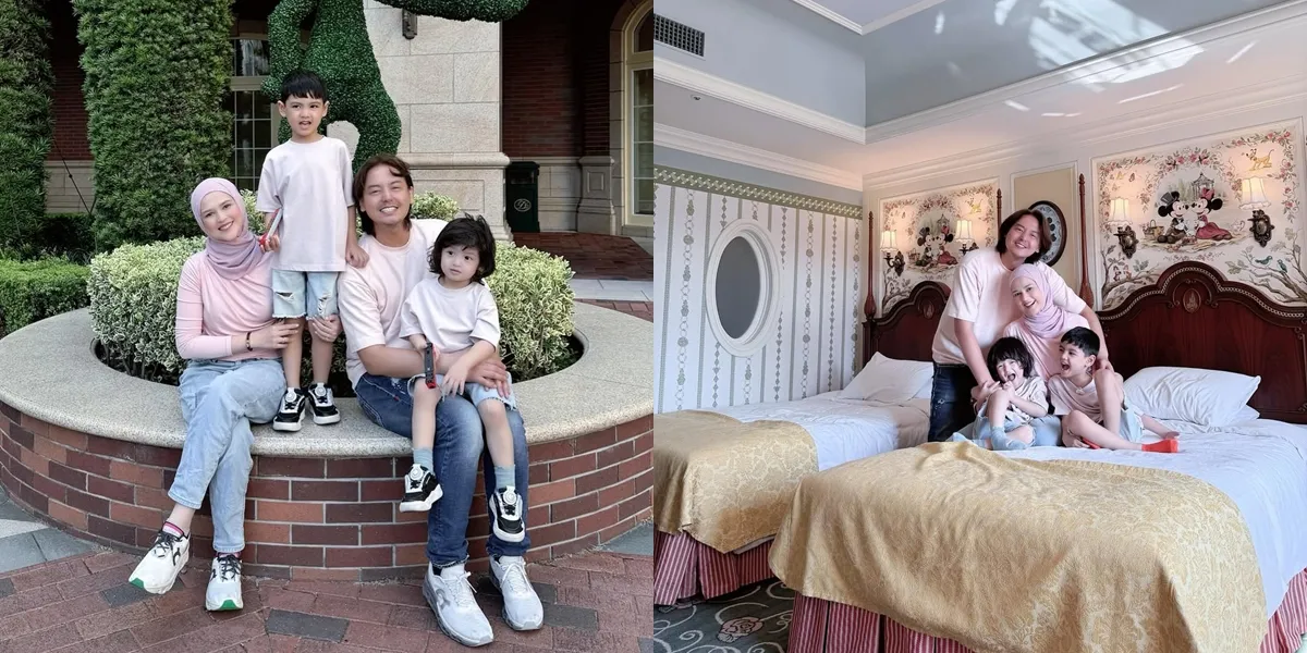 7 Photos of Cut Meyriska and Roger Danuarta's Vacation in Japan, Exciting Exploration of Disneyland to Visiting Ebisubashi Bridge