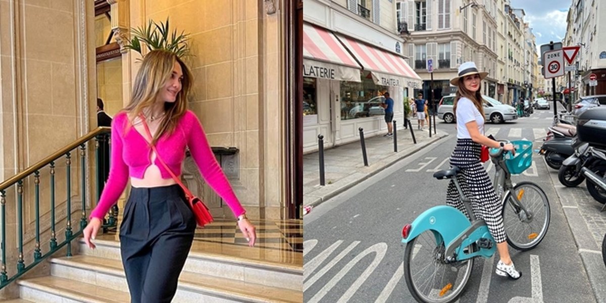 7 Portraits of Luna Maya's Vacation in Paris, Enjoying Cycling Around the City Despite the Hot Weather - Stunningly Beautiful and Fashionable!