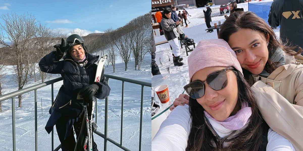 7 Photos of Naysila Mirdad's Vacation in Niseko-Japan, Enjoying Skiing with Nana Mirdad - Looking Beautiful Together in the Cold Weather