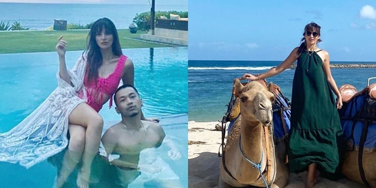 7 Portraits of Nia Ramadhani's Vacation in Bali, Showing Body Goals While Swimming - Looking Cool While Riding a Camel