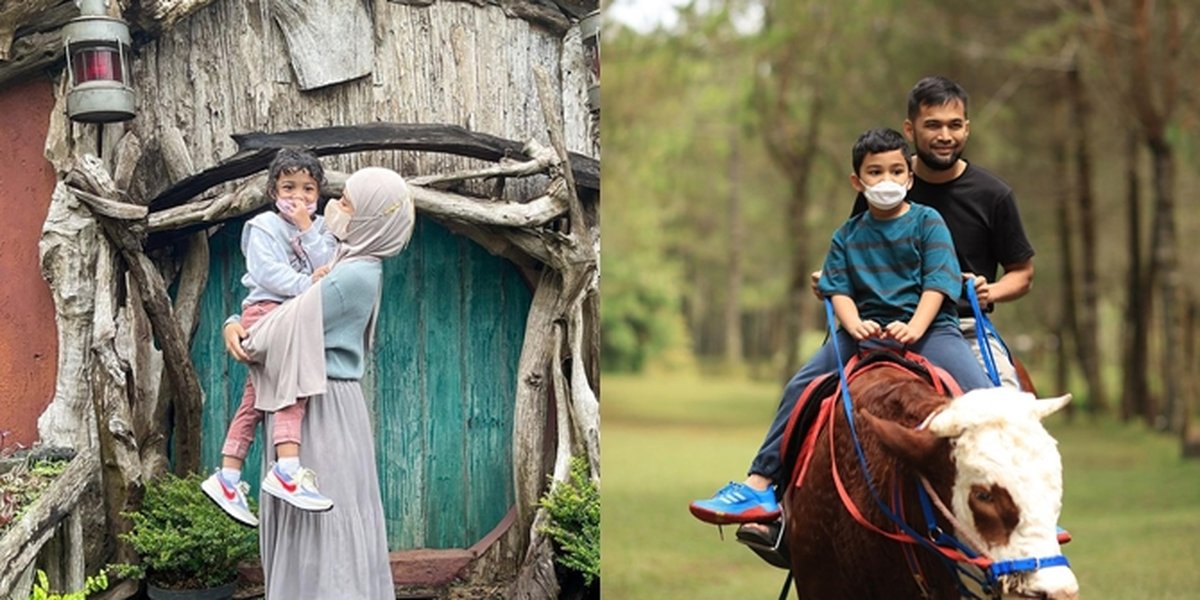 7 Potret Liburan Shireen Sungkar to Lembang with Family, Merging with Nature - Children Free to Play with Horses and Sheep