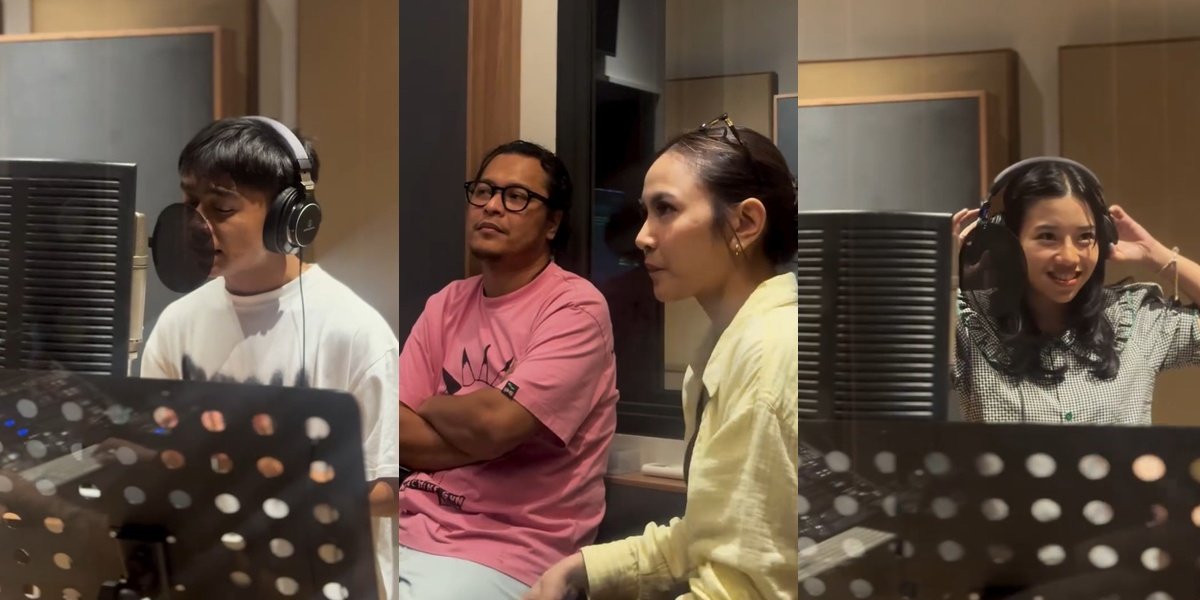 7 Portraits of Mahalini Guiding Betrand Peto & Anggis in the Studio, Heartfelt Duet Song Ready to Release