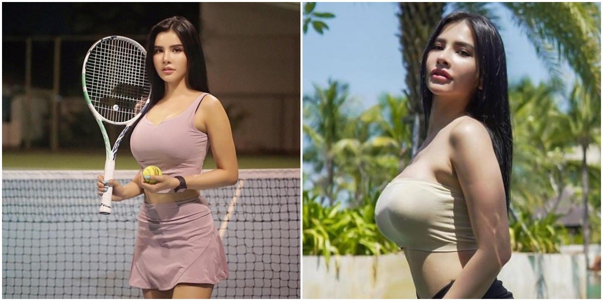 7 Portraits of Maria Vania Wearing Mini Outfits While Playing Tennis, Her Charm Makes Men Melt