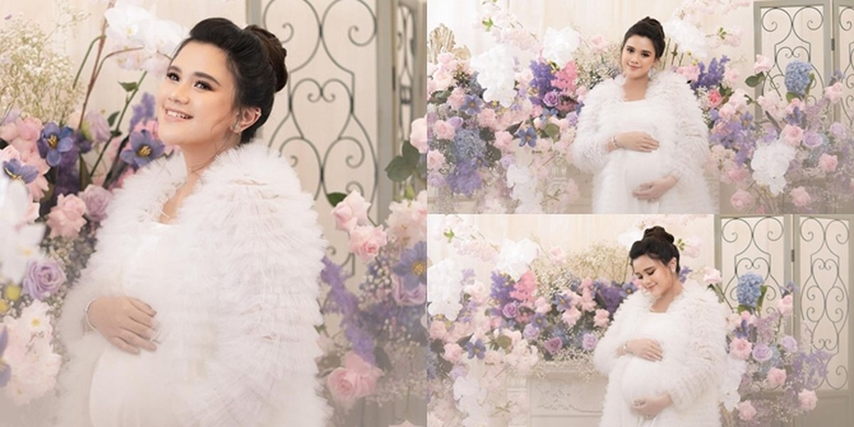 7 Portraits of Audi Marissa's Maternity Shoot, Called Cute Pregnant Mother - Full of Charisma in a White Luxurious Dress