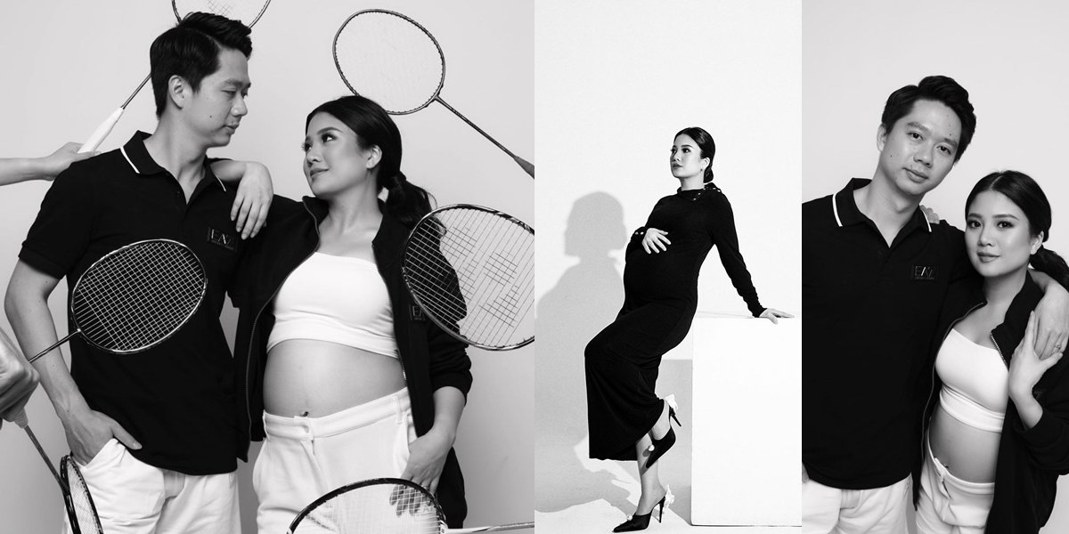 7 Portraits of Maternity Shoot Valencia Tanoe and Kevin Sanjaya, Affectionate with Badminton Theme - Adorable Baby Bump