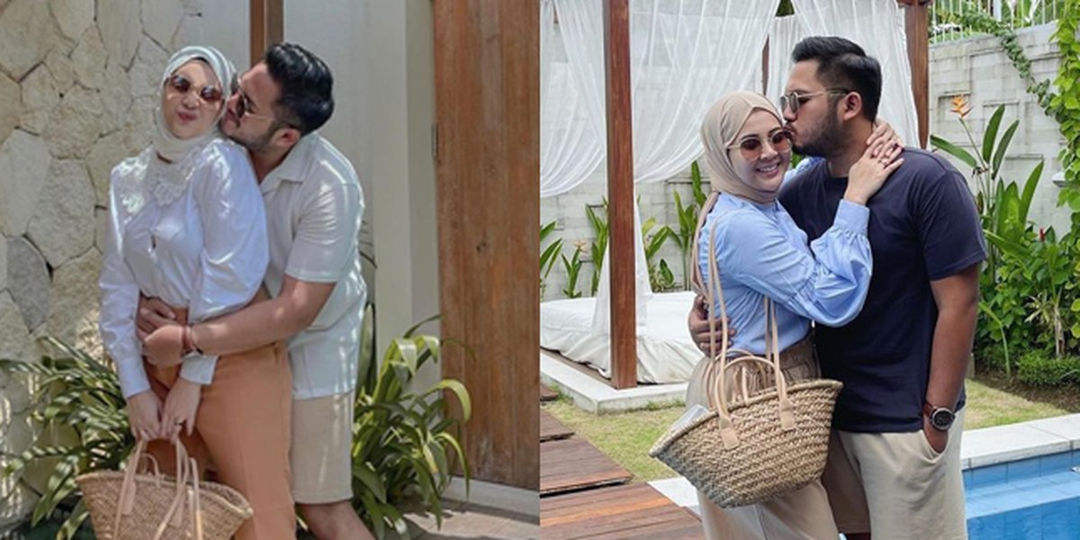 7 Intimate and Romantic Portraits of Kesha Ratuliu and Adhi Permana, Hugging and Kissing at the Villa Where They Honeymoon