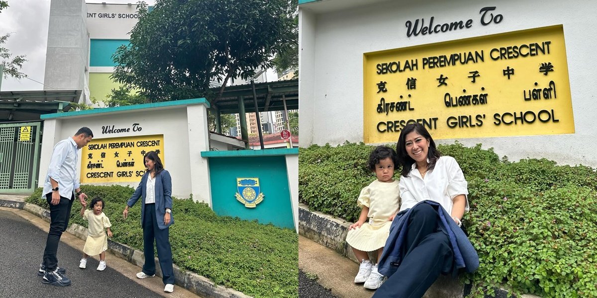 7 Photos of Meutya Hafid Taking Her Child for a Walk to Her Old School, Wanting to Teach Her Child Independence