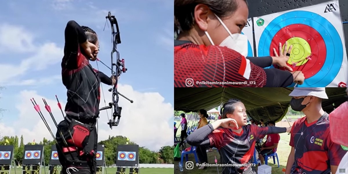 7 Portraits of Loly, Nikita Mirzani's Daughter, Participating in an International Archery Championship, Achieving a High Score - Advancing to the Semi-Finals