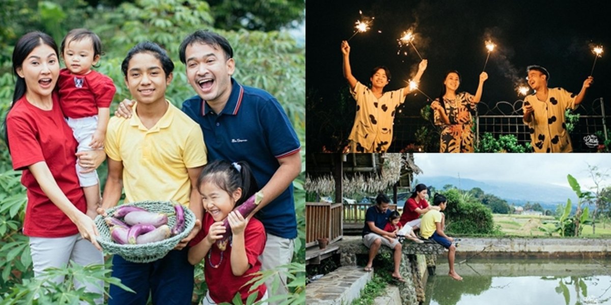 7 Moments of New Year's Eve with the Ruben Onsu Family at the Villa, Harvesting Eggplants - Fun with Fireworks