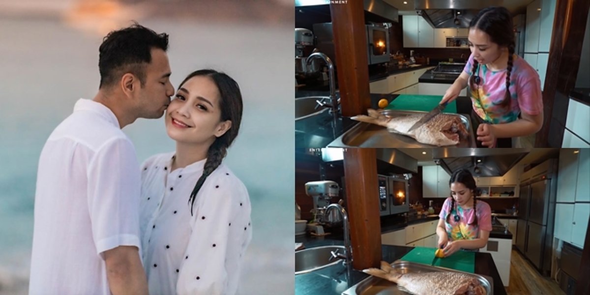 7 Portraits of Nagita Slavina Cooking Grilled Fish on a Boat, Using Special Seasoning - Immediately Praised by Raffi Ahmad