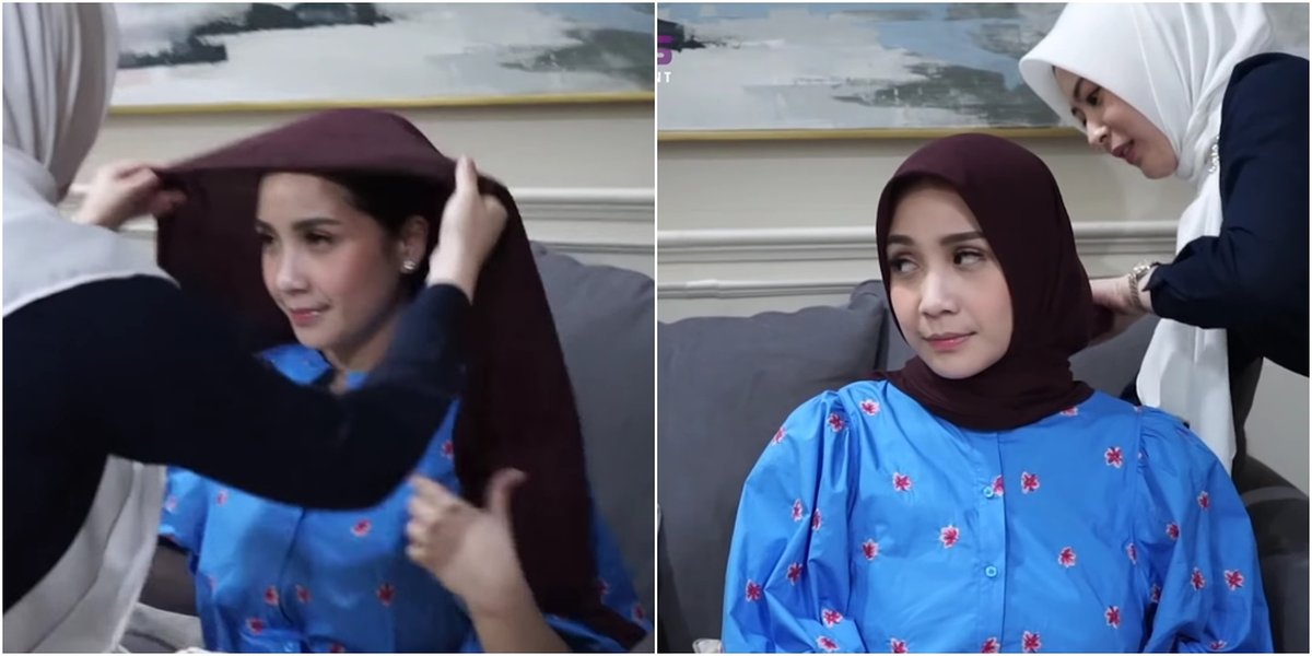 7 Portraits of Nagita Slavina Asking Ayana Moon to Teach Her How to Wear Hijab, Beautiful Face and Nagita's Radiant Aura Attract Attention!