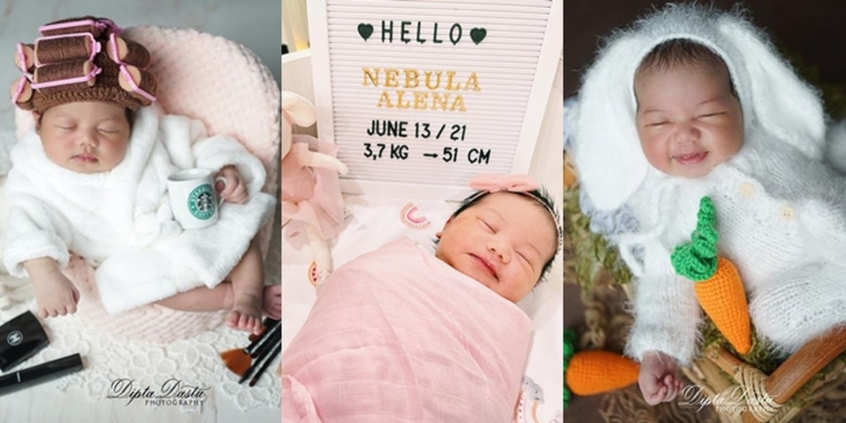 7 Portraits of Newborn Photoshoot Baby Nebula, Babe Cabita's Child, Adorably Styled as a Bunny to Socialite Moms