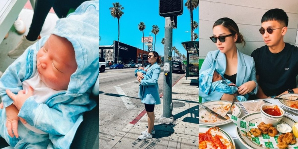 11 Photos of Nikita Willy Inviting Baby Izz to Eat Outside for the First Time, Hot Mama Looks Stylish Carrying a Baby Diaper Bag