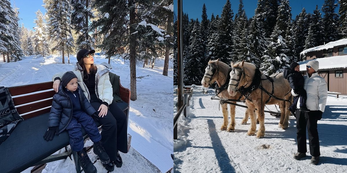 7 Photos of Nikita Willy's Vacation in Montana, Enjoying Playing in the Snow with Issa - Still Beautiful and Charming Even in the Middle of the Snow while Holding a Child