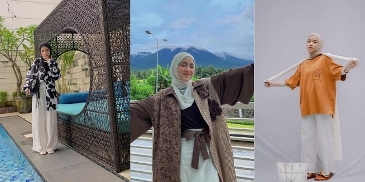 7 Stylish Portraits of Nissa Sabyan, Oversized Clothes as the Mainstay