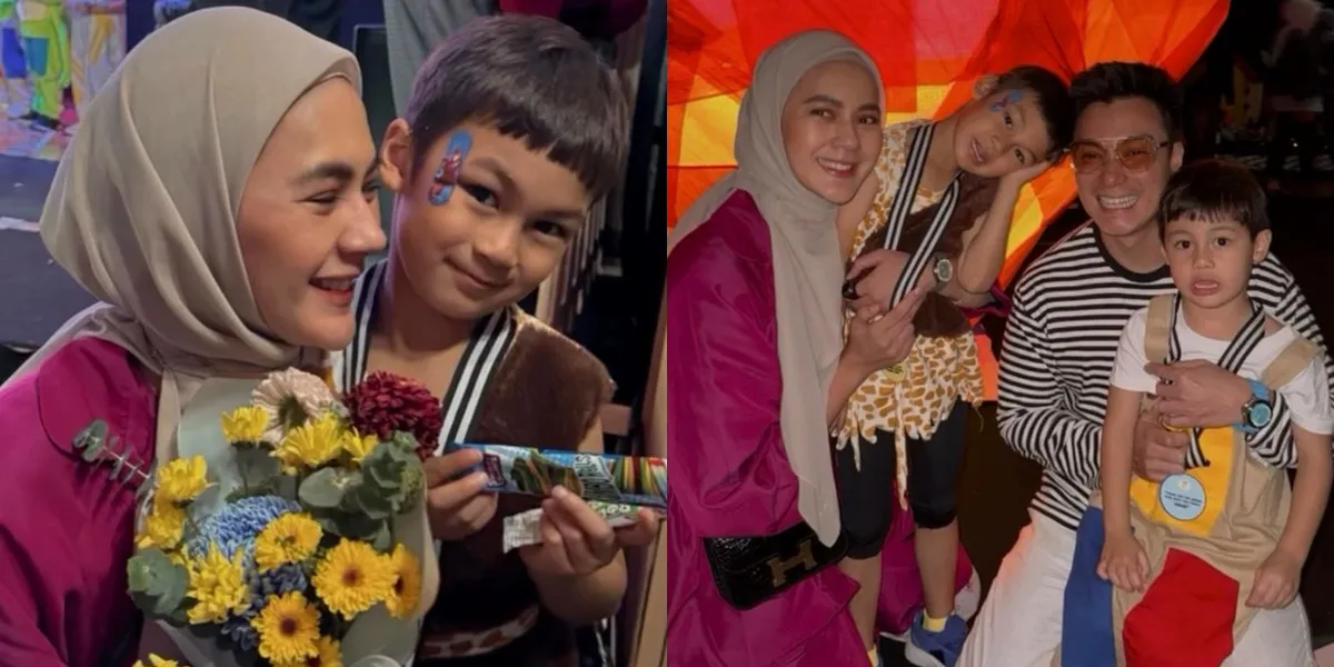 7 Photos of Paula Verhoven Touched to the Point of Tears at Kiano & Kenzo's Graduation, Posing Together with Baim Wong
