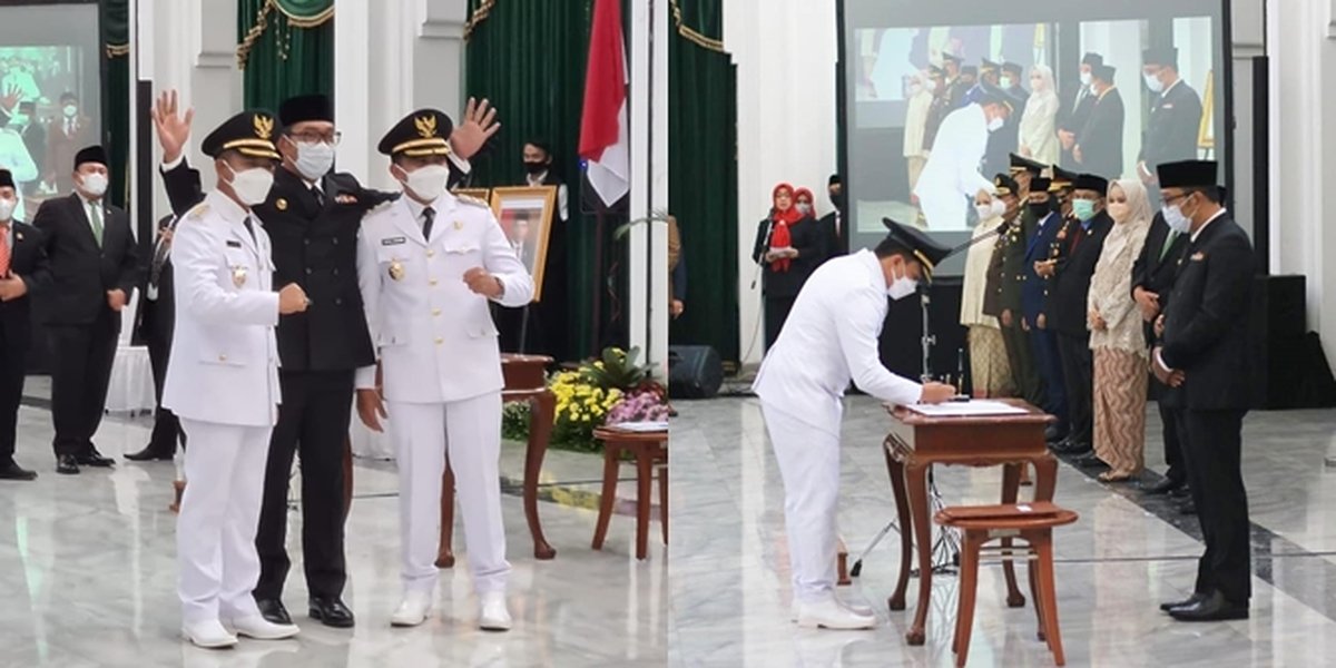 7 Portraits of Sahrul Gunawan's Inauguration as Deputy Regent of Bandung, Took a Selfie with Ridwan Kamil - First Day at the Office Becomes the Spotlight